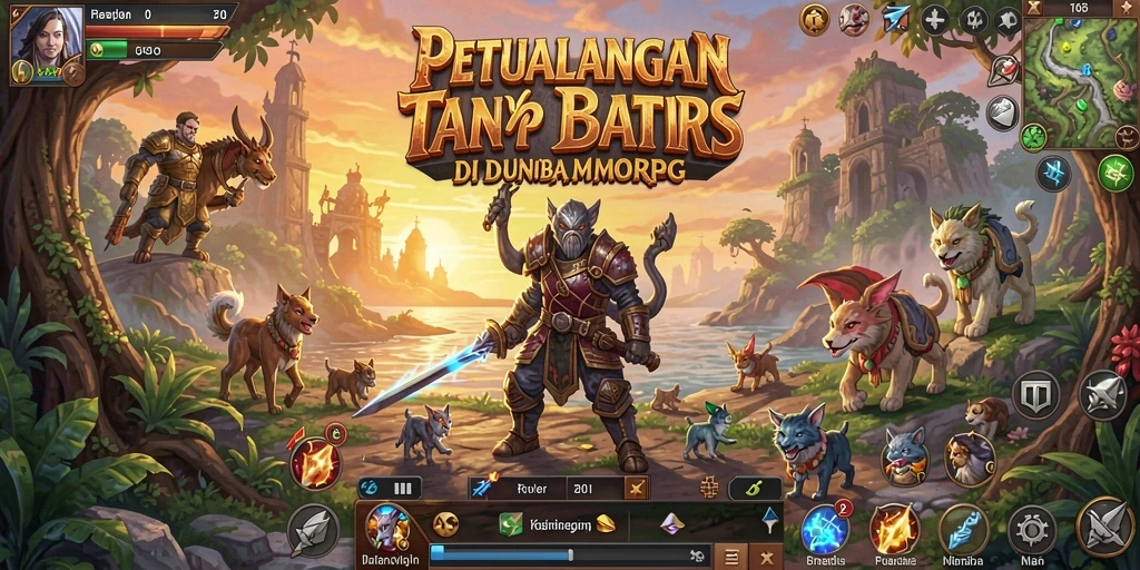 Screenshot yang menampilkan petualangan seru dalam dunia MMORPG 8768.