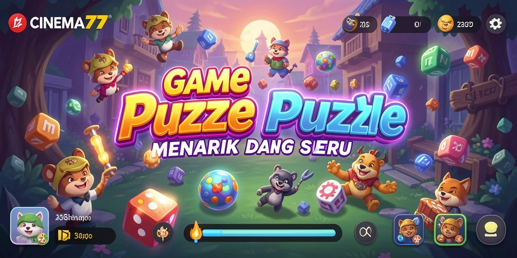 Screenshot gameplay CINEMA77 menunjukkan variasi teka-teki yang menarik.