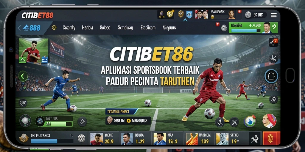 Tampilan gameplay aplikasi Sportsbook CITIBET88 yang interaktif.