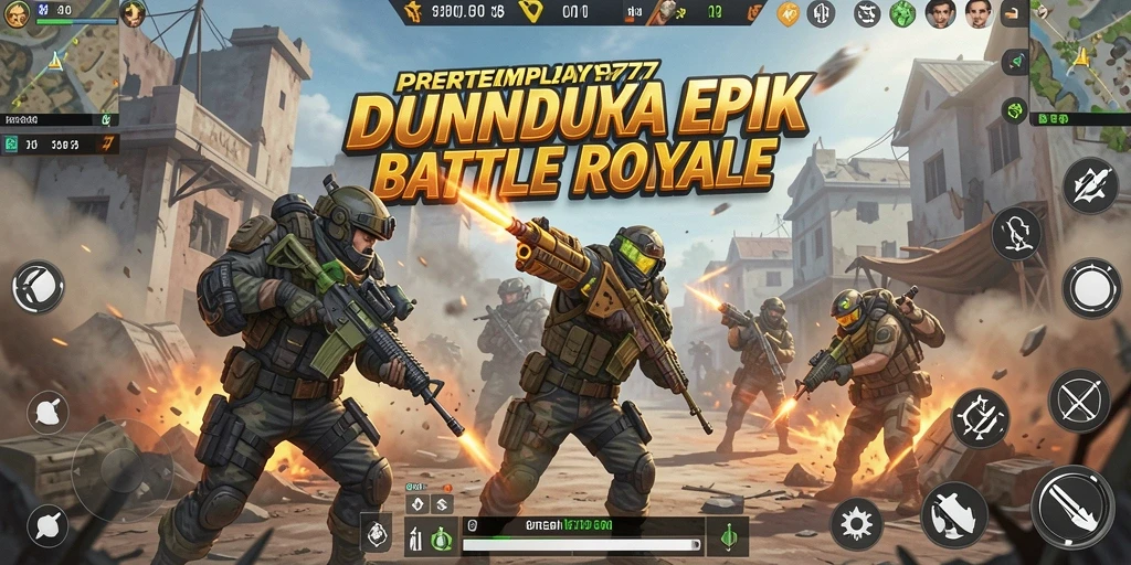 Screenshot gameplay DREAMPLAY77 mendemonstrasikan pertempuran yang intens dan grafis yang menawan.