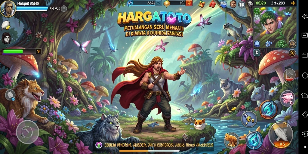 Tampilan gameplay HARGATOTO dengan karakter dalam petualangan seru.