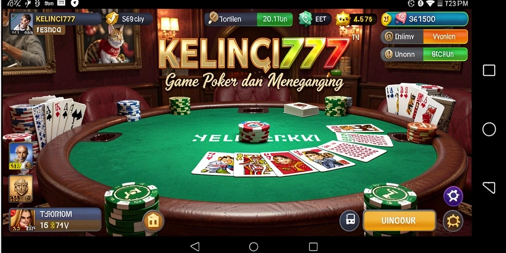 Screenshot gameplay <strong>KELINCI777</strong> menunjukkan pemain bersaing dalam permainan Poker yang menegangkan.