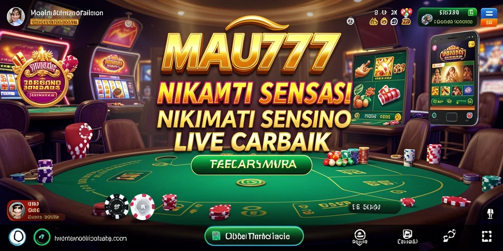 Screenshot gameplay Live Casino yang menampilkan dealer langsung dan interaksi dengan pemain.