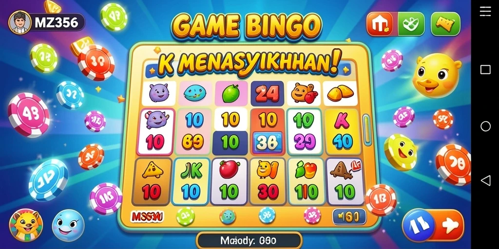 Tampilan seru dari gameplay Bingo di MZ356 yang menarik.