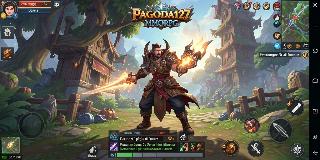 Screenshot menampilkan petualangan menarik dalam game MMORPG PAGODA127.