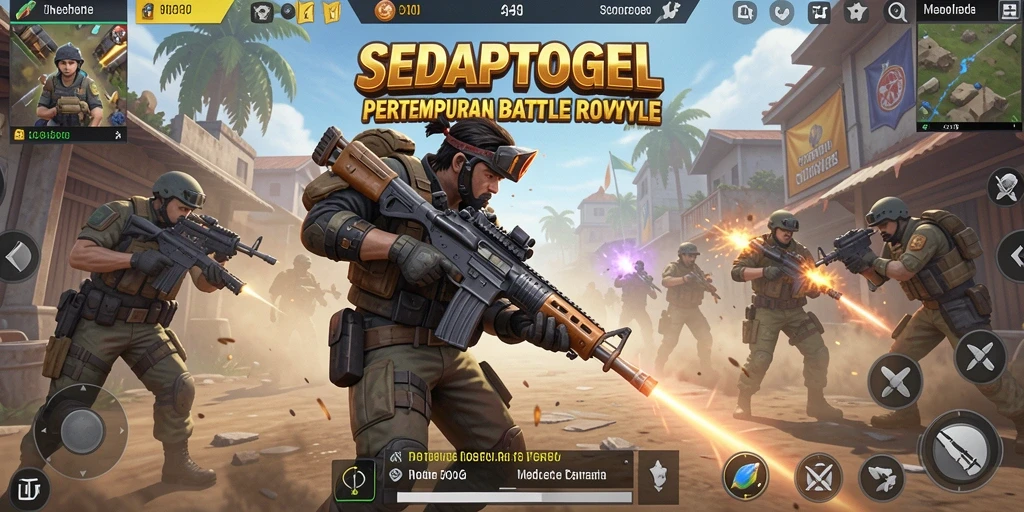 Tampilan gameplay seru dalam SEDAPTOGEL Battle Royale.