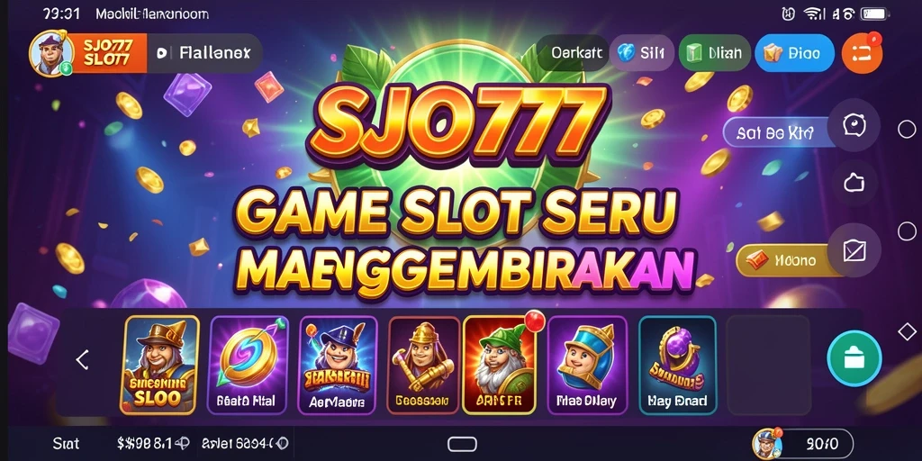 Tampilan gameplay seru SJO777 dengan berbagai tema slot.