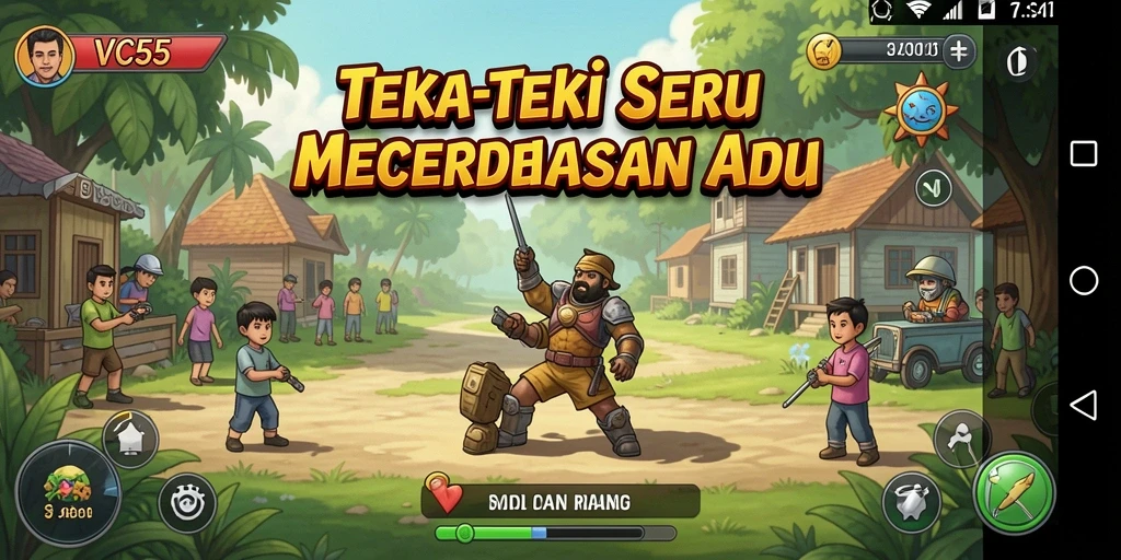 Gameplay VC55 dengan berbagai tantangan teka-teki yang seru.