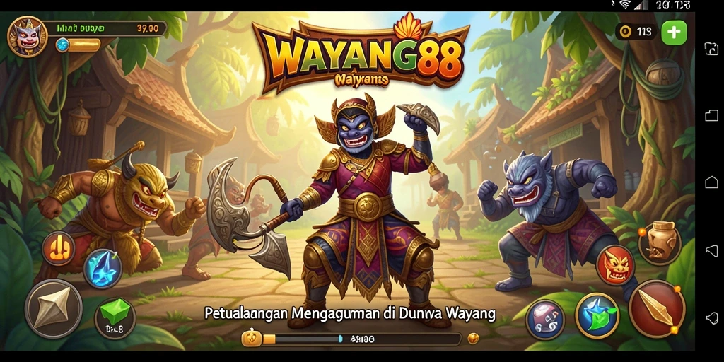 Tampilan gameplay yang memukau dan seru dalam WAYANG88.